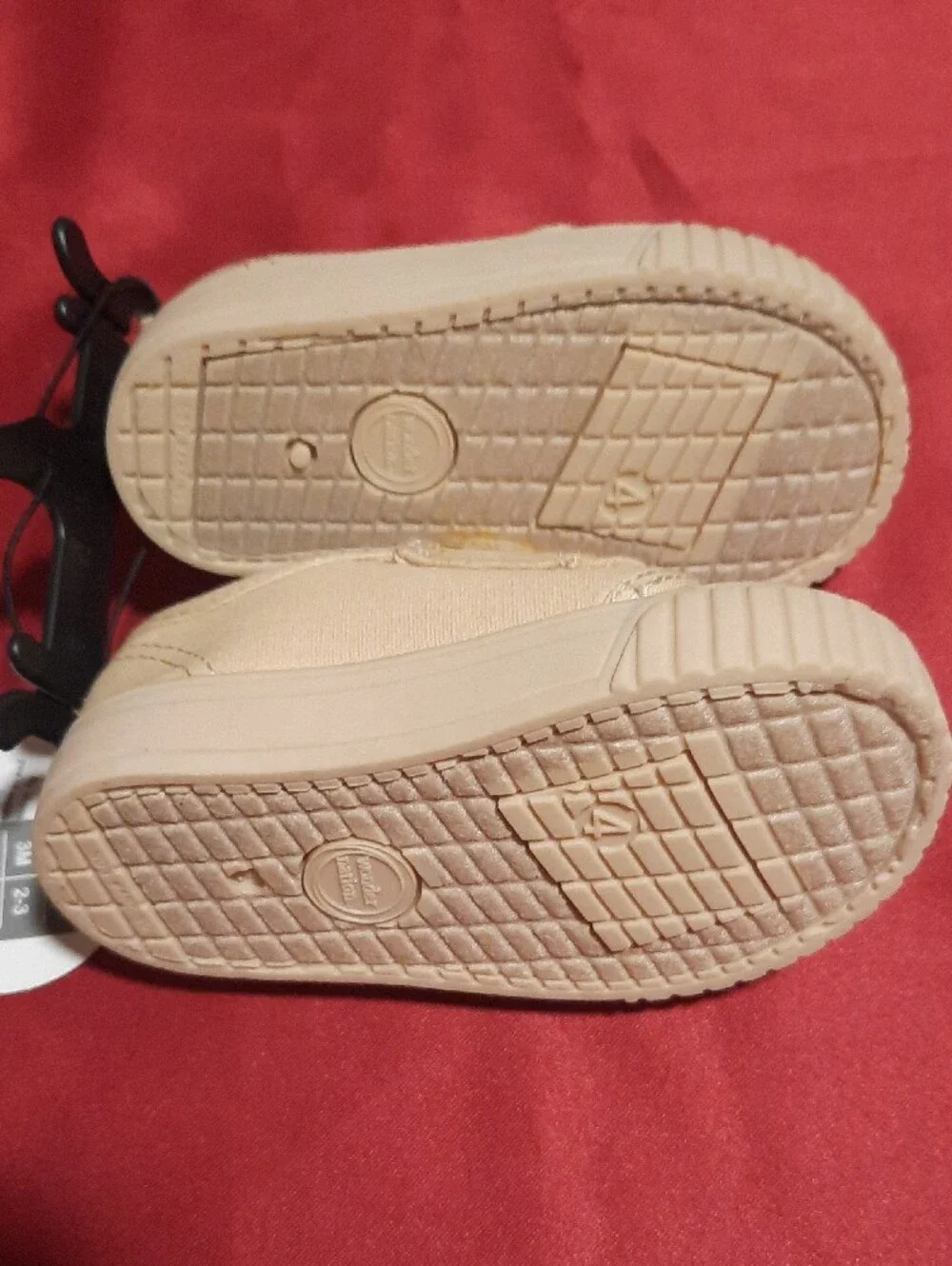 wonder nation Baby Shoes with Brown Teddy Appliqué Velcro Closure